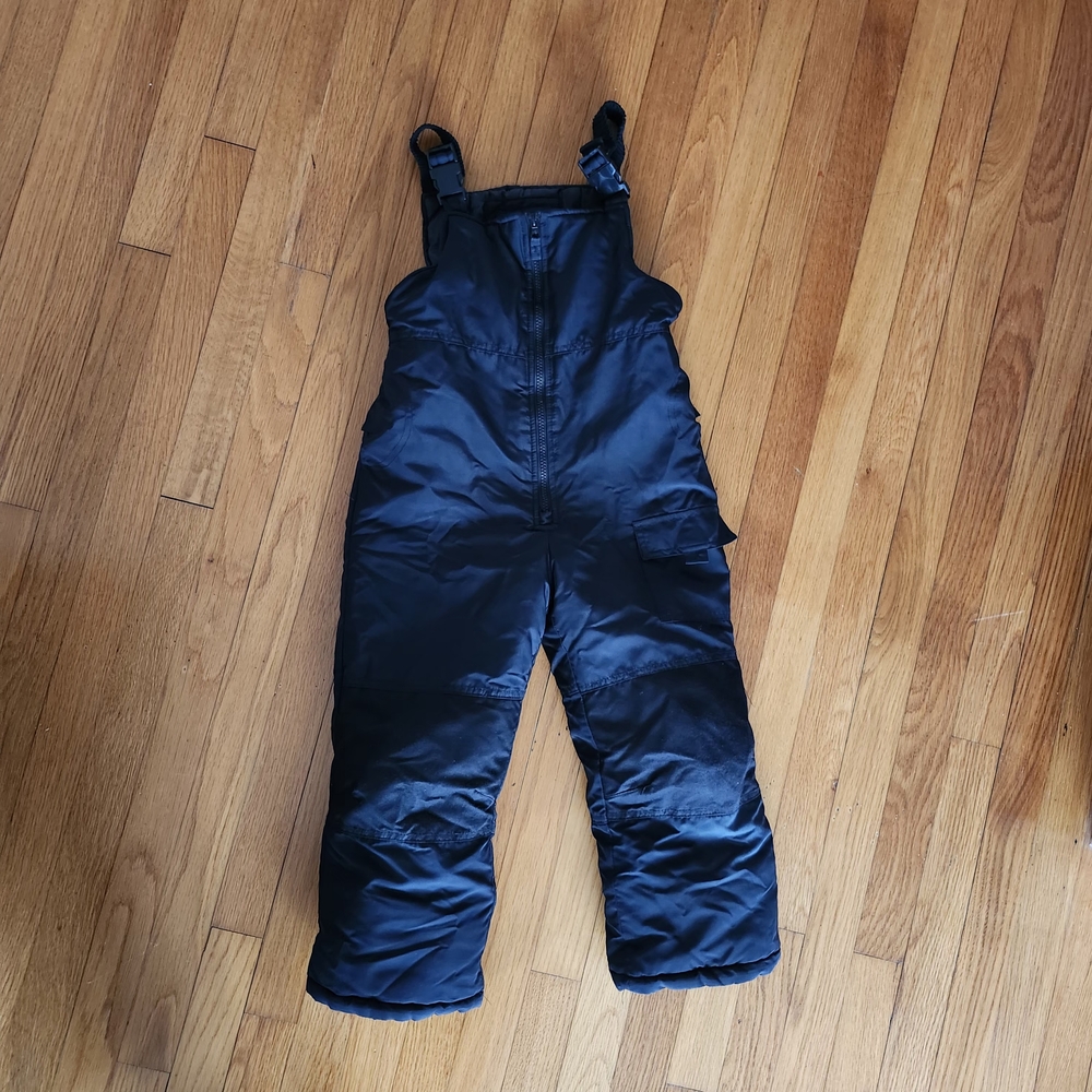 Kids Black Snow Bib Overalls